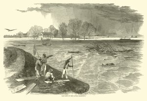 Crevasse sur le bas Mississippi, 1862 - American School