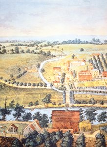 Terres agricoles cultivées de Pennsylvanie en 1750 - American School