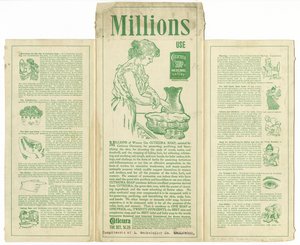 Savon Cuticura [verso de la carte commerciale pliée ou de la boîte] - American School