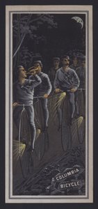 Cyclistes roulant la nuit - American School