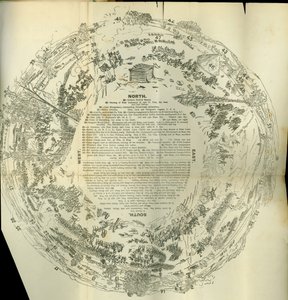Carte dépliante cyclorama détaillant l