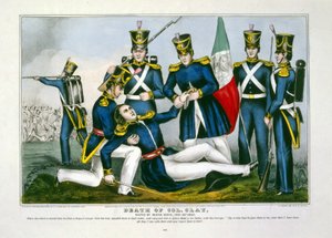Mort du Col. Clay, Bataille de Buena Vista, 23 février 1847, pub. 1847 - American School