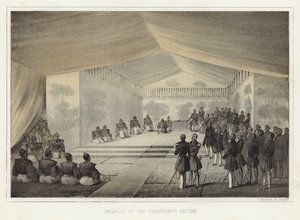 Remise de la lettre du président, Kurihama, Japon, 14 juillet 1853