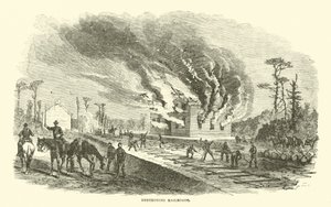 Destruction des chemins de fer, avril 1863 - American School