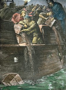 Destruction des cargaisons de thé, connue sous le nom de Boston Tea Party
