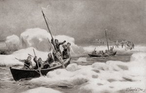 Elisha Kent Kane, chef de la deuxième expédition Grinnell de 1853, à la recherche de l