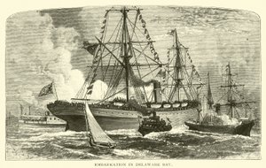 Embarquement dans la baie de Delaware - American School