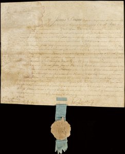 Proclamation engrossée accordant la liberté de la ville à John Jay - American School