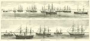 Flotte fédérale à Hampton Roads, décembre 1864 - American School