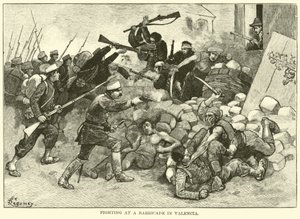 Combat à une barricade à Valence