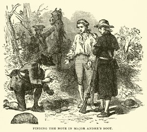 Découverte de la note dans la botte du Major André - American School