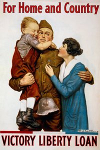 Pour la maison et le pays, affiche de prêt de liberté - American School