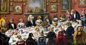 Dîner formel pour chiens - American School