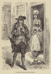 Franklin entrant à Philadelphie - American School