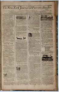 Première page du New York Journal and Patriot Register, 21 août 1793 - American School