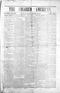 Première page de The Colored American, 30 décembre 1865