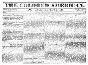 Première page de The Colored American, 4 mars 1867 - American School