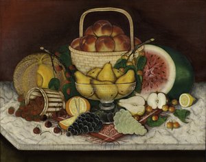 Fruits sur marbre, 1865