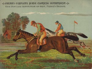 Chevaux au galop avec jockeys