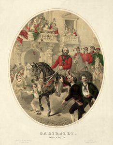 Garibaldi, entrée à Naples, pub. 1860 - American School