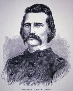 Général John Alexander Logan (1826-86) - American School