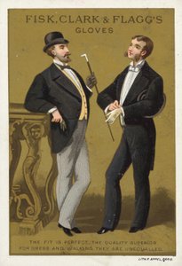 Gentlemen parlant, publicité pour des gants - American School