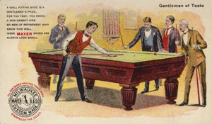 Gentlemen de goût, jouant au billard - American School