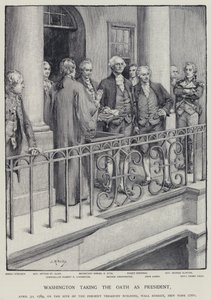 George Washington prêtant serment en tant que président, 30 avril 1789
