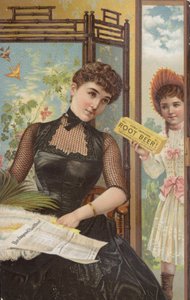 Fille tenant une boîte de root beer - American School