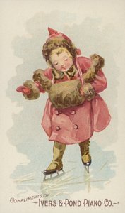 Fille patinant sur glace - American School