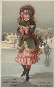 Fille patinant sur glace - American School