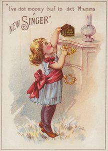 Fille avec une tirelire