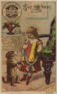 Fille et chien mendiant - American School