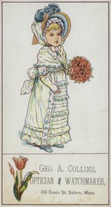 Fille portant un bouquet - American School