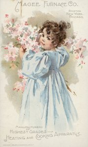 Fille en robe bleue - American School