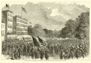 Grande revue à Washington, les vétérans de Sherman défilant sur Pennsylvania Avenue, mai 1865 - American School