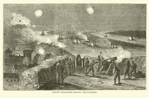 Les transports de Grant franchissant les batteries, avril 1863 - American School