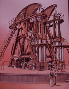 Grande machine à vapeur Corliss à l