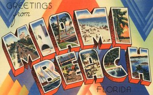 Salutations de Miami Beach, Floride