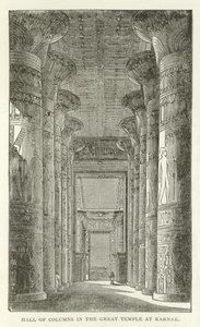 Salle des colonnes dans le Grand Temple de Karnak - American School