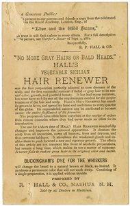 Halls Vegetable Sicilian Hair Renewer, Restaure les cheveux gris à leur couleur d