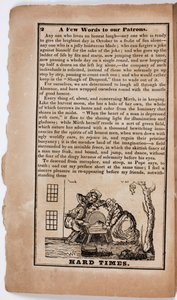 Temps difficiles, page 2 de The American Comic Almanac pour 1838 - American School