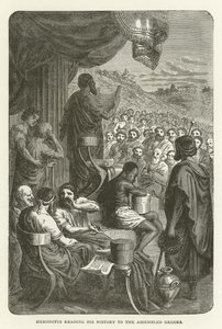 Hérodote lisant son histoire aux Grecs assemblés - American School