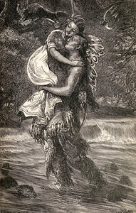 Hiawatha et Minnehaha, illustration du poème 