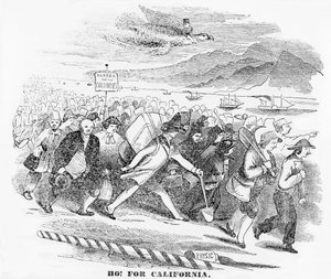 Ho! pour la Californie, illustration du New York Atlas, 14 janvier 1849 - American School