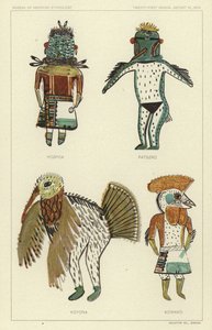 Hospoa, Paszro, Koyona, Kowako (lithographie couleur) - American School