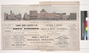 Illustration du Répertoire Panoramique des Affaires de Baxter de Philadelphie, 1860 - American School