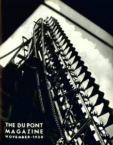 Machinerie industrielle, couverture du DuPont Magazine, novembre 1930 - American School