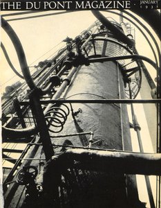 Usine industrielle, couverture du DuPont Magazine, janvier 1931