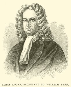 James Logan, secrétaire de William Penn (gravure) - American School